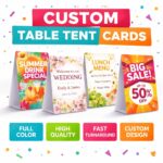 custom table tent cards