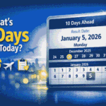10 days from today calculator showing the exact future date on a clean calendar screen